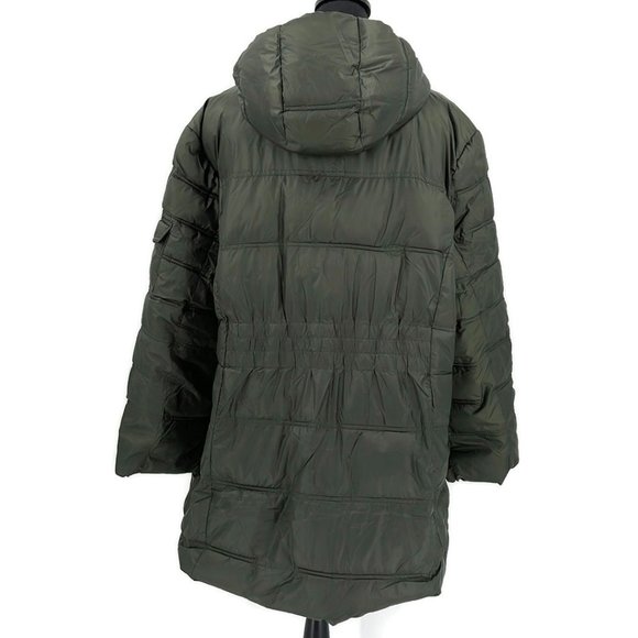Outdoor Spirit Olive Green Puffer Parka Jacket Coat Plus Size 3X - Picture 6 of 10